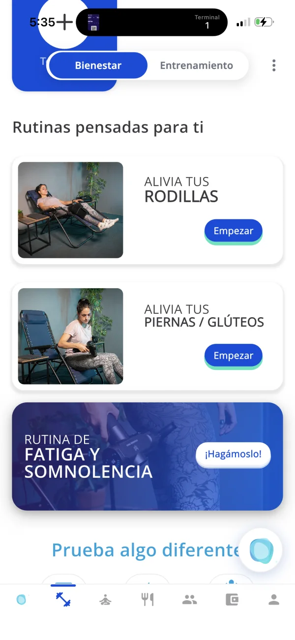 Rutinas de recuperación guiadas en la app Makana